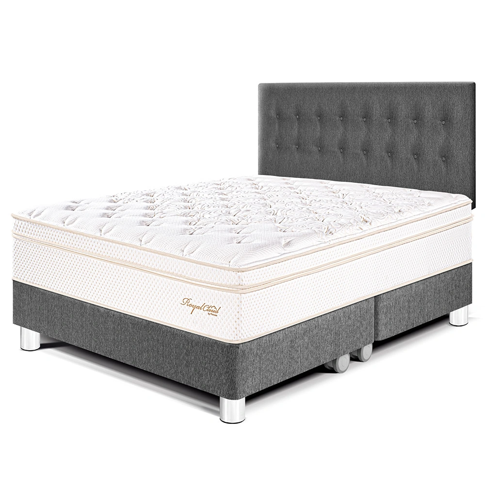 DORMITORIO PARAÍSO ROYAL CLOUD KING GRIS + 2 ALMOHADAS VISCOELÁSTICAS - 1