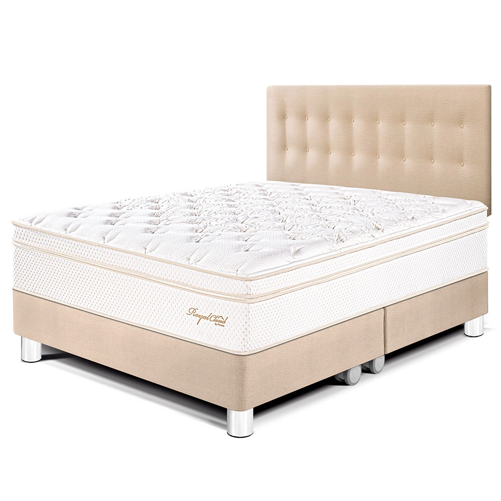 DORMITORIO PARAÍSO ROYAL CLOUD KING CHAMPAGNE + 2 ALMOHADAS VISCOELÁSTICAS - 1