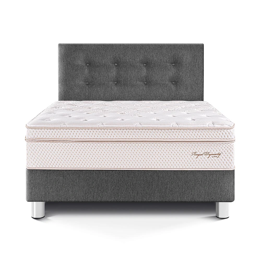 DORMITORIO PARAÍSO ROYAL DYNASTY 1.5 PLAZAS GRIS + 1 ALMOHADA VISCOELÁSTICA - 3