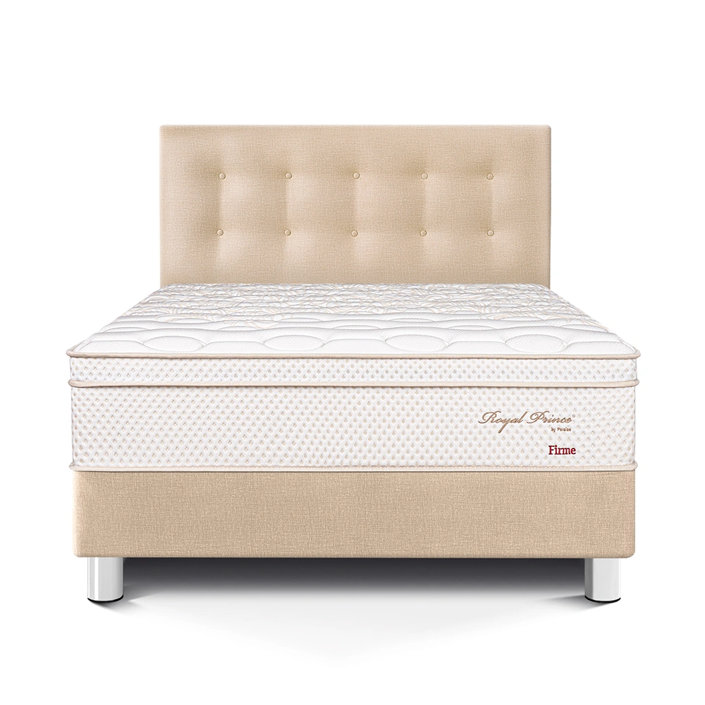 DORMITORIO PARAÍSO ROYAL PRINCE 2 PLAZAS CHAMPAGNE + 2 ALMOHADAS VISCOELÁSTICAS - 3