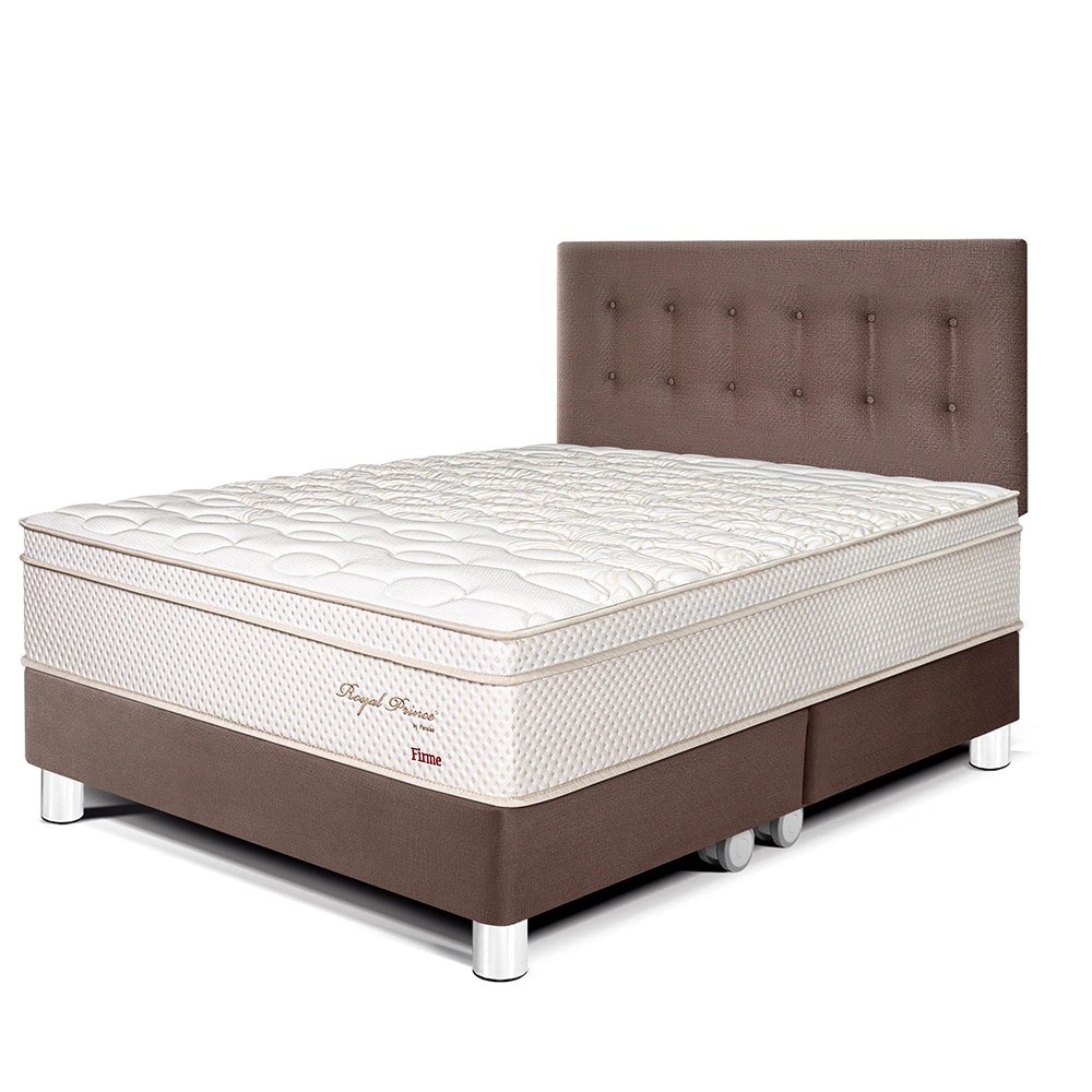 DORMITORIO PARAÍSO ROYAL PRINCE QUEEN CHOCOLATE + 2 ALMOHADAS VISCOELÁSTICAS - 1
