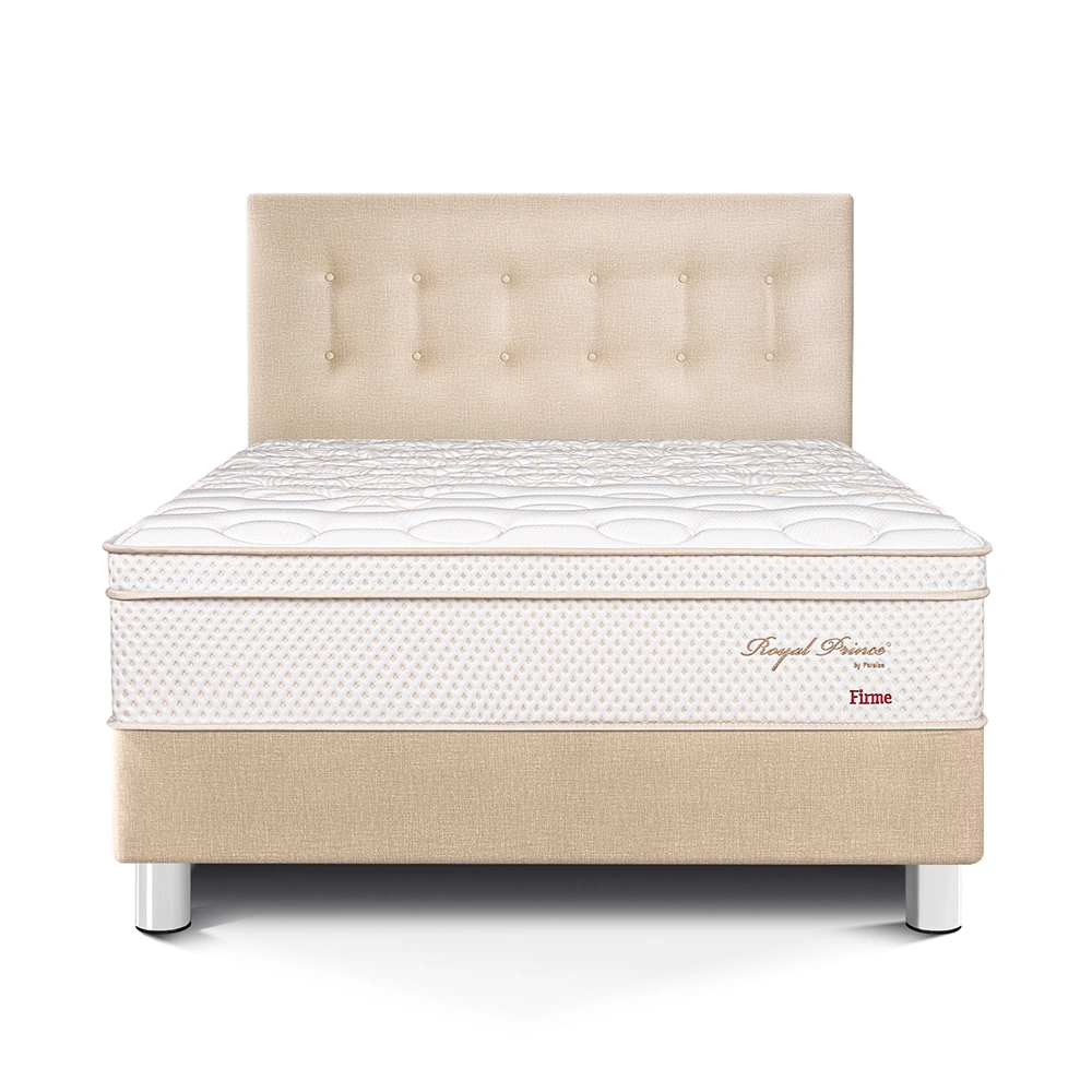 DORMITORIO PARAÍSO ROYAL PRINCE QUEEN CHAMPAGNE + 2 ALMOHADAS VISCOELÁSTICAS - 3
