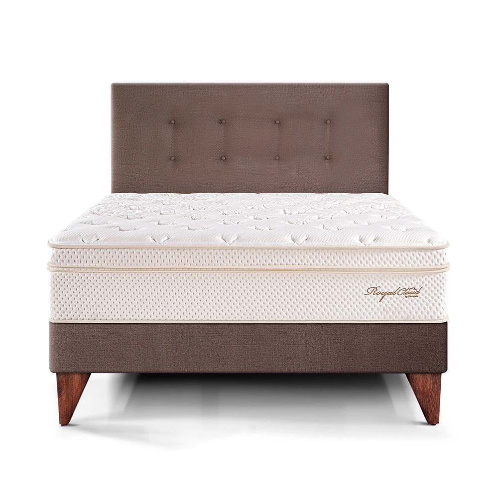DORMITORIO EUROPEO PARAÍSO ROYAL CLOUD 1.5 PLAZAS CHOCOLATE + 1 ALMOHADA VISCOELÁSTICA - 3