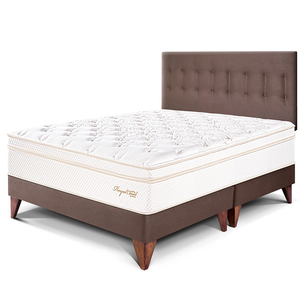 DORMITORIO EUROPEO PARAÍSO ROYAL CLOUD KING CHOCOLATE + 2 ALMOHADAS VISCOELÁSTICAS - 1