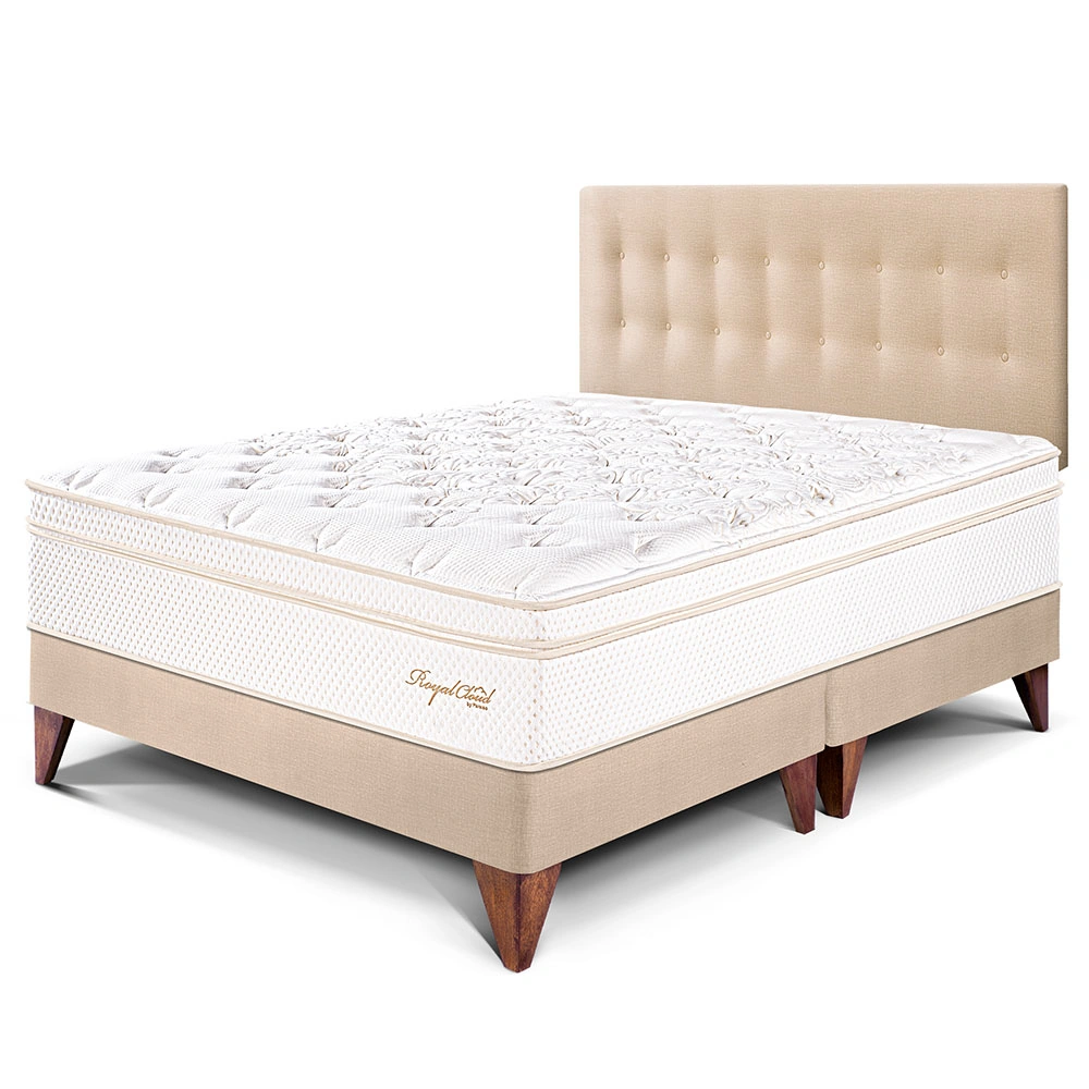 DORMITORIO EUROPEO PARAÍSO ROYAL CLOUD KING CHAMPAGNE + 2 ALMOHADAS VISCOELÁSTICAS - 1