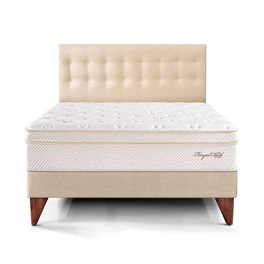 DORMITORIO EUROPEO PARAÍSO ROYAL CLOUD KING CHAMPAGNE + 2 ALMOHADAS VISCOELÁSTICAS - 3