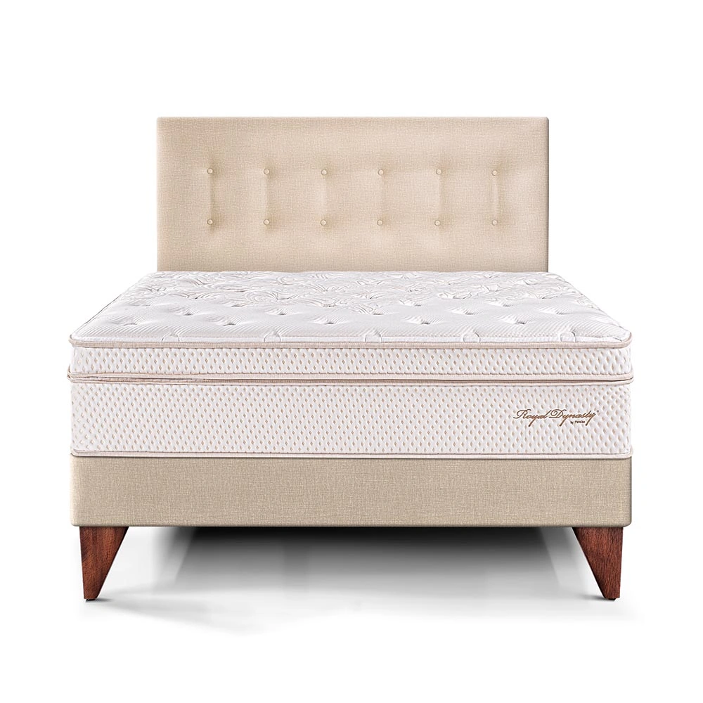 DORMITORIO EUROPEO PARAÍSO ROYAL DYNASTY QUEEN CHAMPAGNE + 2 ALMOHADAS VISCOELÁSTICAS - 3