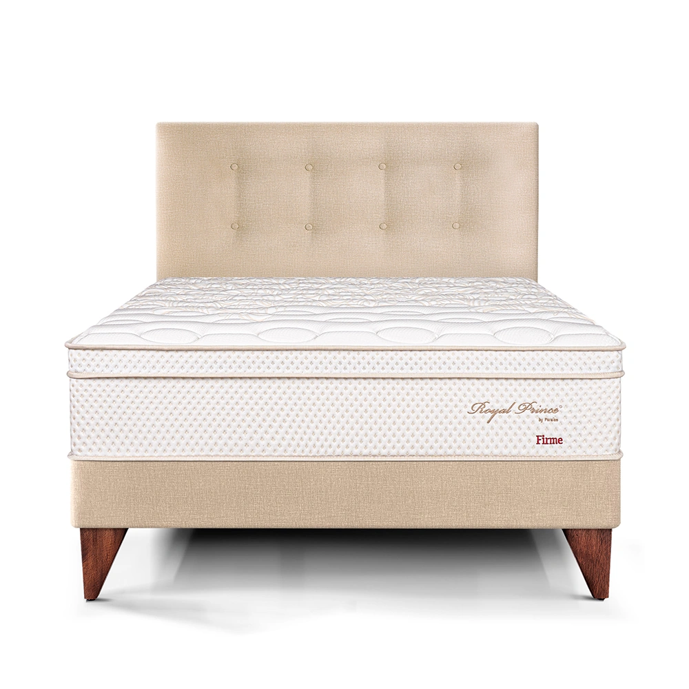 DORMITORIO EUROPEO PARAÍSO ROYAL PRINCE 1.5 PLAZAS CHAMPAGNE + 1 ALMOHADA VISCOELÁSTICA - 3