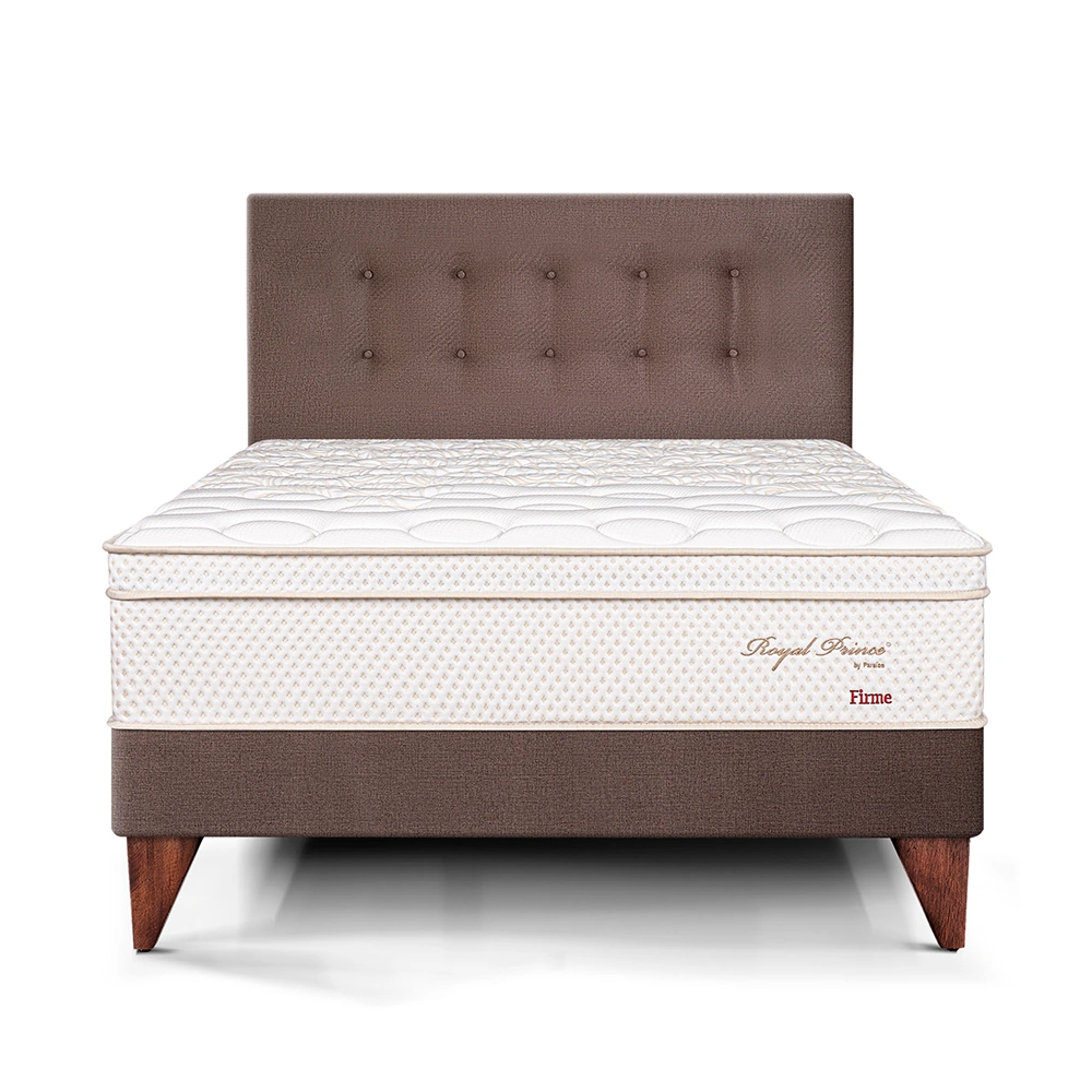 DORMITORIO EUROPEO PARAÍSO ROYAL PRINCE 2 PLAZAS CHOCOLATE + 2 ALMOHADAS VISCOELÁSTICAS - 3