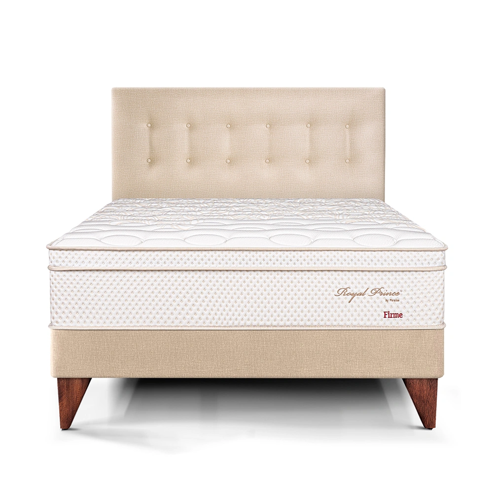 DORMITORIO EUROPEO PARAÍSO ROYAL PRINCE QUEEN CHAMPAGNE + 2 ALMOHADAS VISCOELÁSTICAS - 3