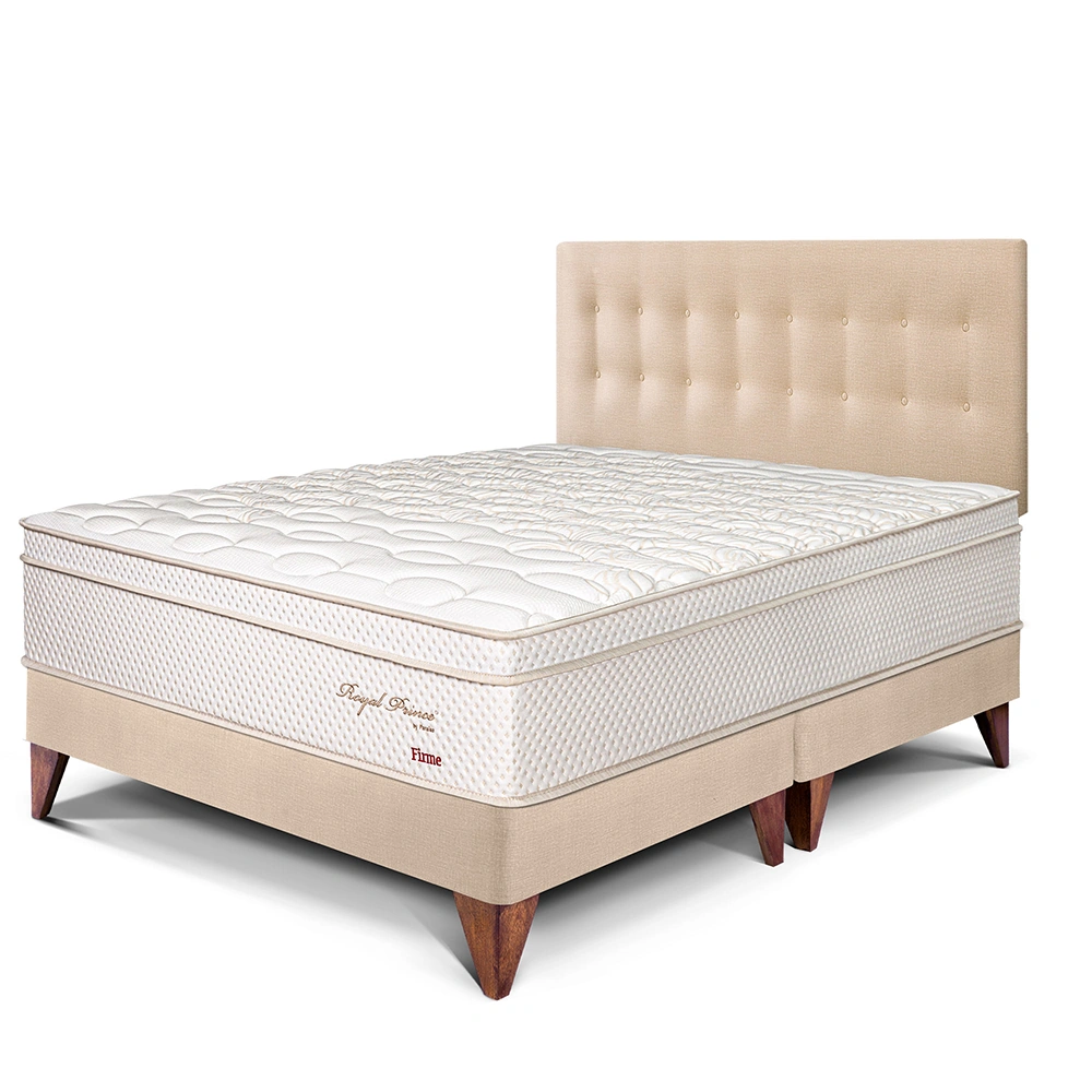 DORMITORIO EUROPEO PARAÍSO ROYAL PRINCE KING CHAMPAGNE + 2 ALMOHADAS VISCOELÁSTICAS - 1
