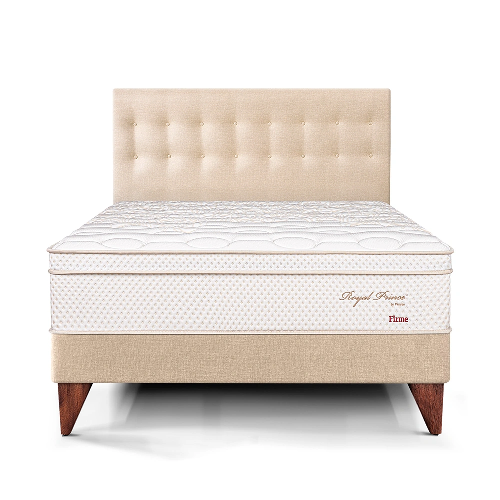 DORMITORIO EUROPEO PARAÍSO ROYAL PRINCE KING CHAMPAGNE + 2 ALMOHADAS VISCOELÁSTICAS - 3