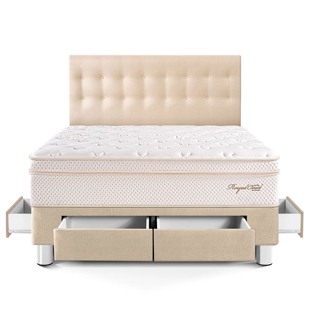 DORMITORIO CON CAJONES PARAÍSO ROYAL CLOUD KING CHAMPAGNE + 2 ALMOHADAS VISCOELÁSTICAS - 3