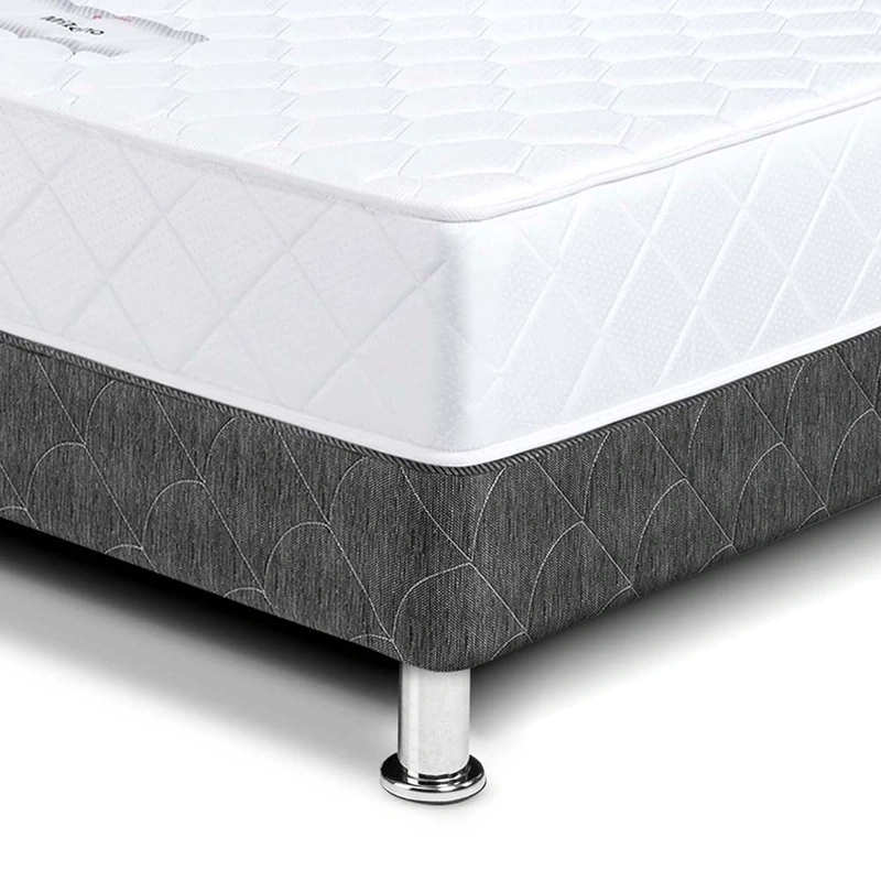 CAMA AMERICANA PARAÍSO MILANO 2 PLAZAS CHARCOAL + 2 ALMOHADAS + PROTECTOR - 3