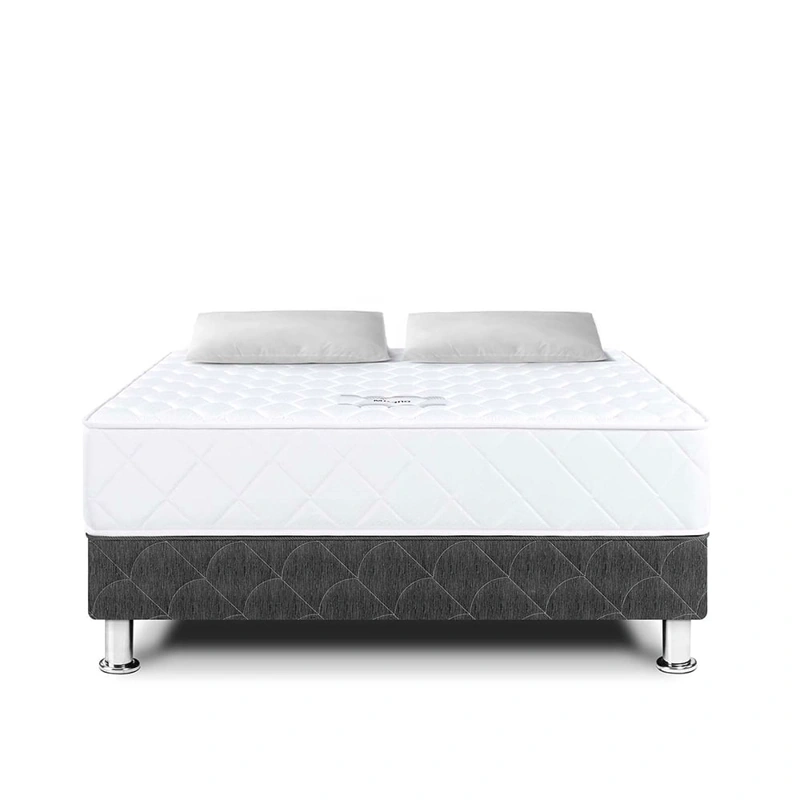 CAMA AMERICANA PARAÍSO MILANO 2 PLAZAS CHARCOAL + 2 ALMOHADAS + PROTECTOR - 4