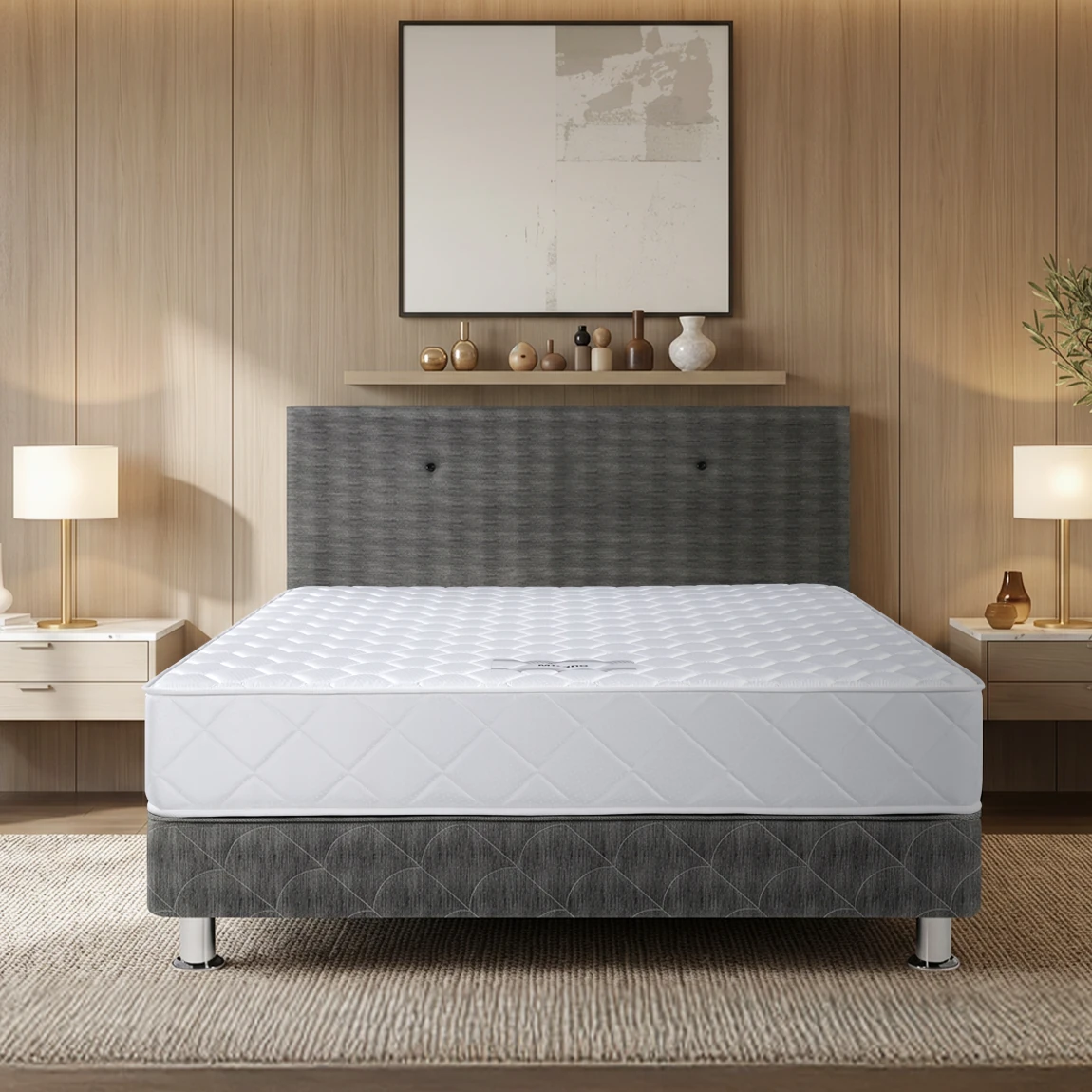 DORMITORIO AMERICANO PARAÍSO MILANO 1.5 PLAZAS + 1 ALMOHADA + PROTECTOR - 1