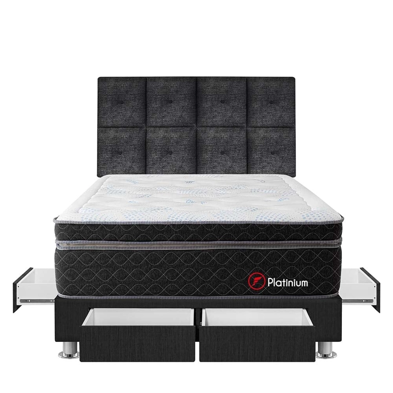 DORMITORIO AMERICANO FORLI PLATINIUM 2 PLAZAS 4 CAJONES - 1
