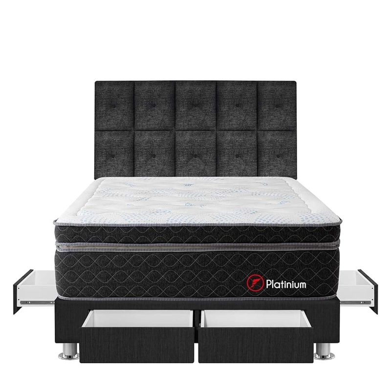 DORMITORIO AMERICANO FORLI PLATINIUM QUEEN 4 CAJONES - 1