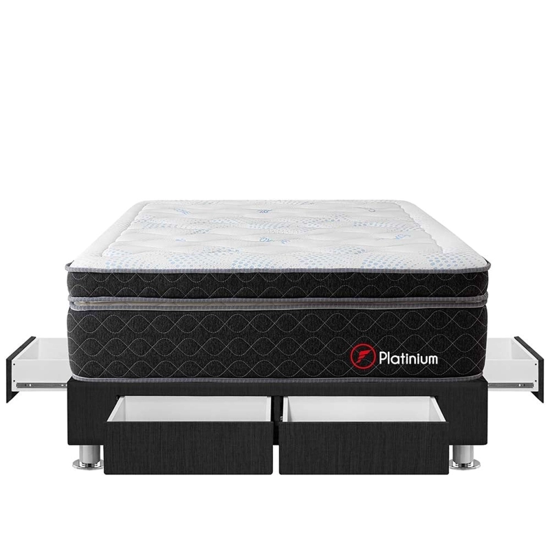 CAMA FORLI PLATINIUM 2 PLAZAS 4 CAJONES - 1