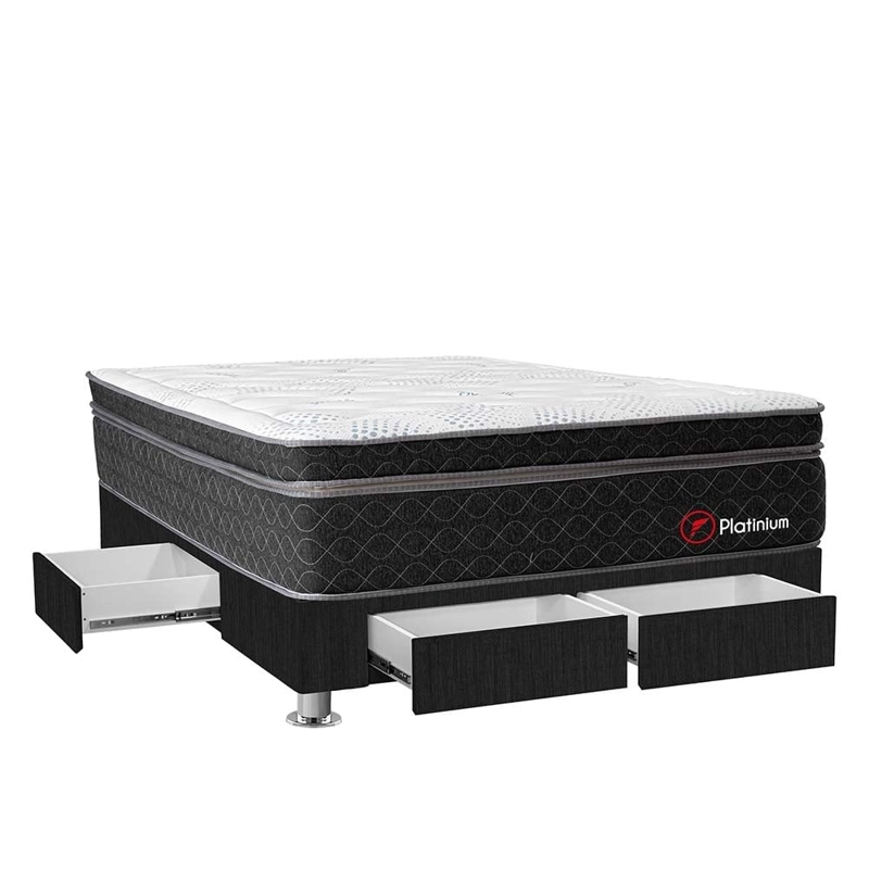 CAMA FORLI PLATINIUM 2 PLAZAS 4 CAJONES - 2
