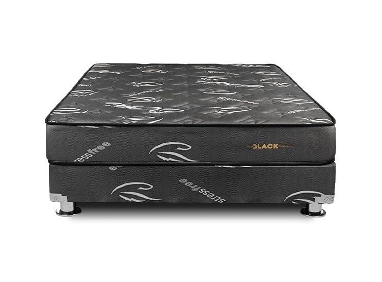 CAMA AMERICANA EL CISNE POCKET BLACK DE 1.5 PLAZAS - 1