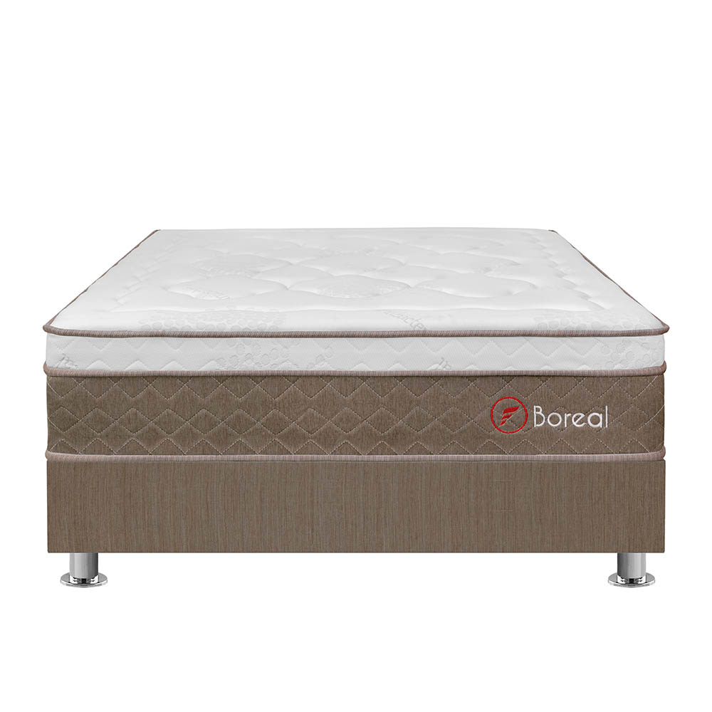 CAMA AMERICANA FORLI BOREAL POCKET SS 2 PLAZAS BLANCO + CABECERA DE REGALO - 2
