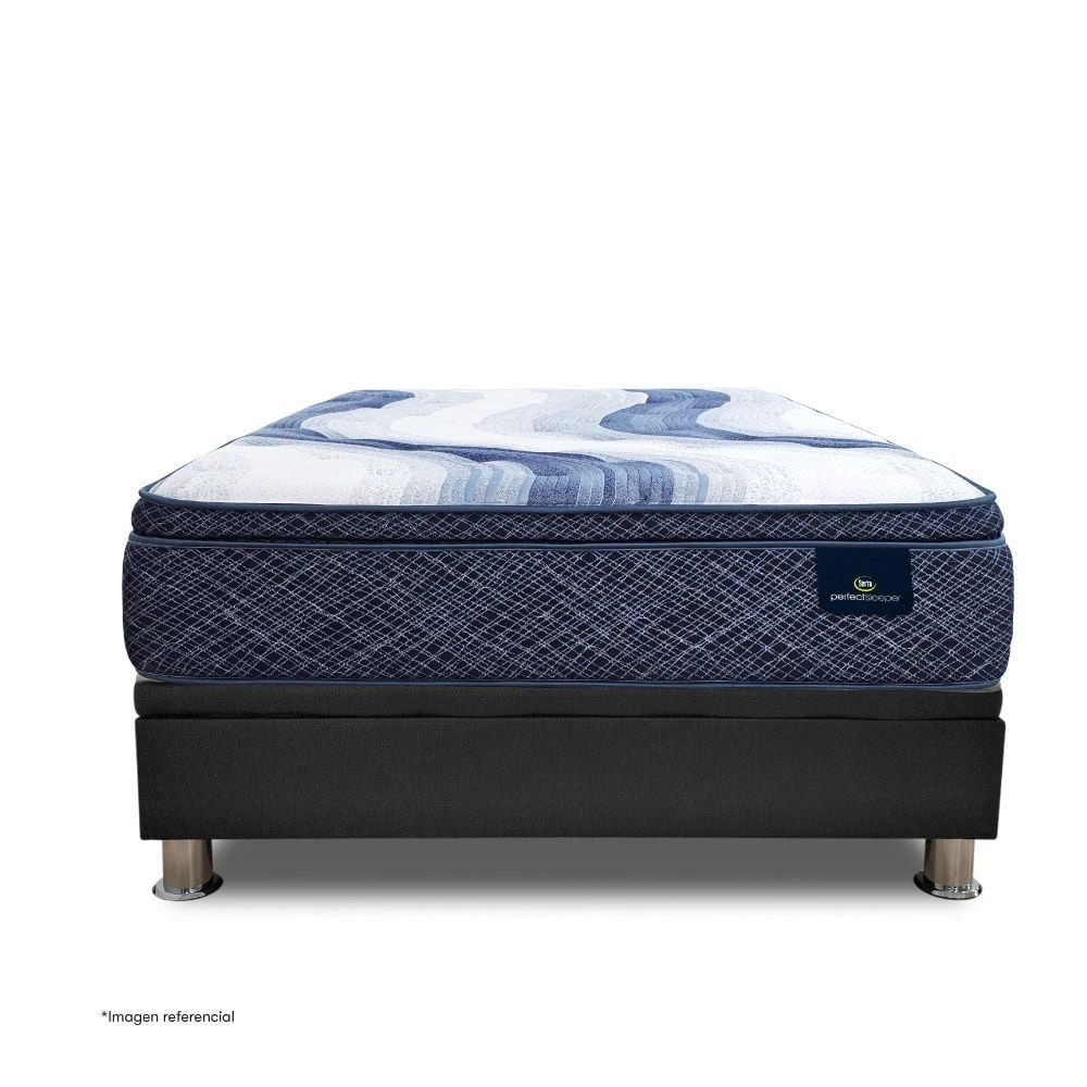 CAMA BOXET SERTA CHARLOTTE SKY QUEEN GRIS EUROPEO - 2