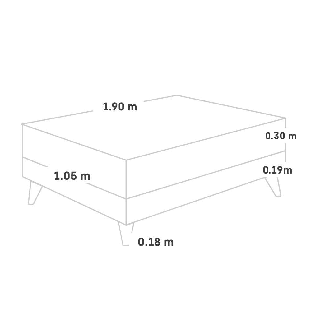 CAMA EUROPEA PARAÍSO POCKET STAR 1.5 PLAZAS CHARCOAL + 1 ALMOHADA + PROTECTOR - 5