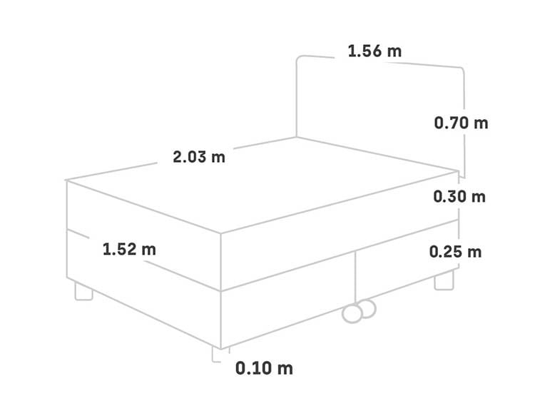 DORMITORIO PARAÍSO POCKET STAR QUEEN CHARCOAL + 2 ALMOHADAS + PROTECTOR - 5