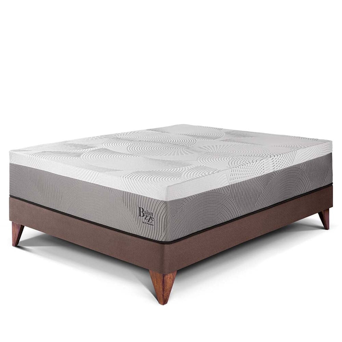 CAMA EUROPEA PARAÍSO BALANZZE BIPANEL 1.5 PLAZAS CHOCOLATE + 1 ALMOHADA VISCOELÁSTICA - 1