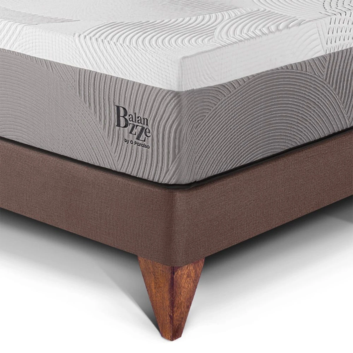 CAMA EUROPEA PARAÍSO BALANZZE BIPANEL 1.5 PLAZAS CHOCOLATE + 1 ALMOHADA VISCOELÁSTICA - 2