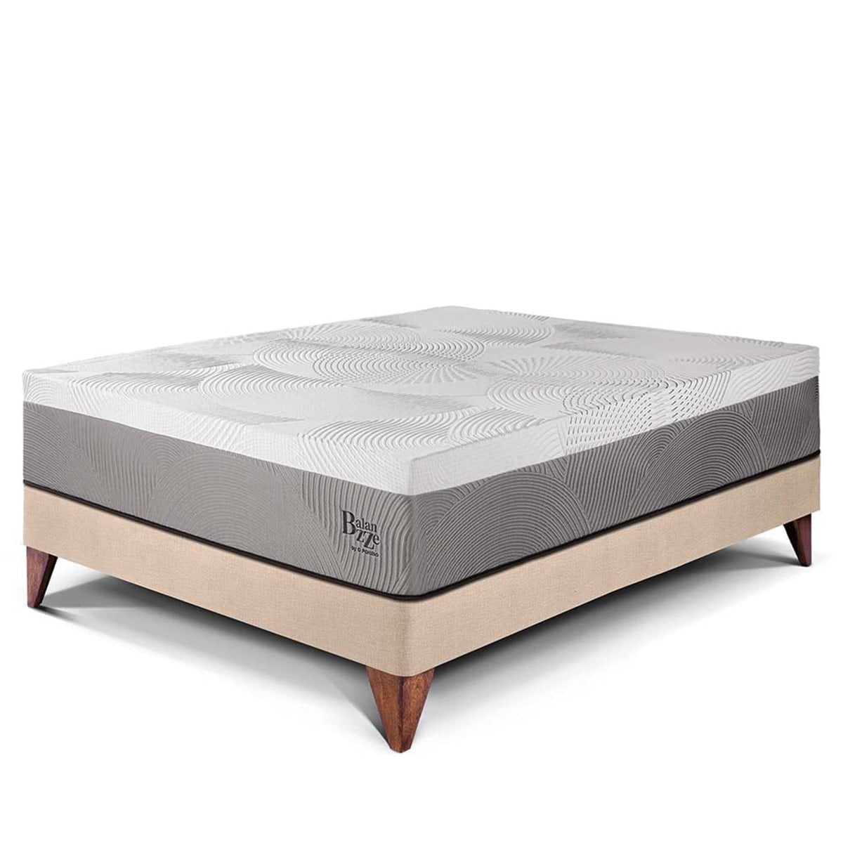 CAMA EUROPEA PARAÍSO BALANZZE BIPANEL 2 PLAZAS CHAMPAGNE + 2 ALMOHADAS VISCOELÁSTICAS - 1