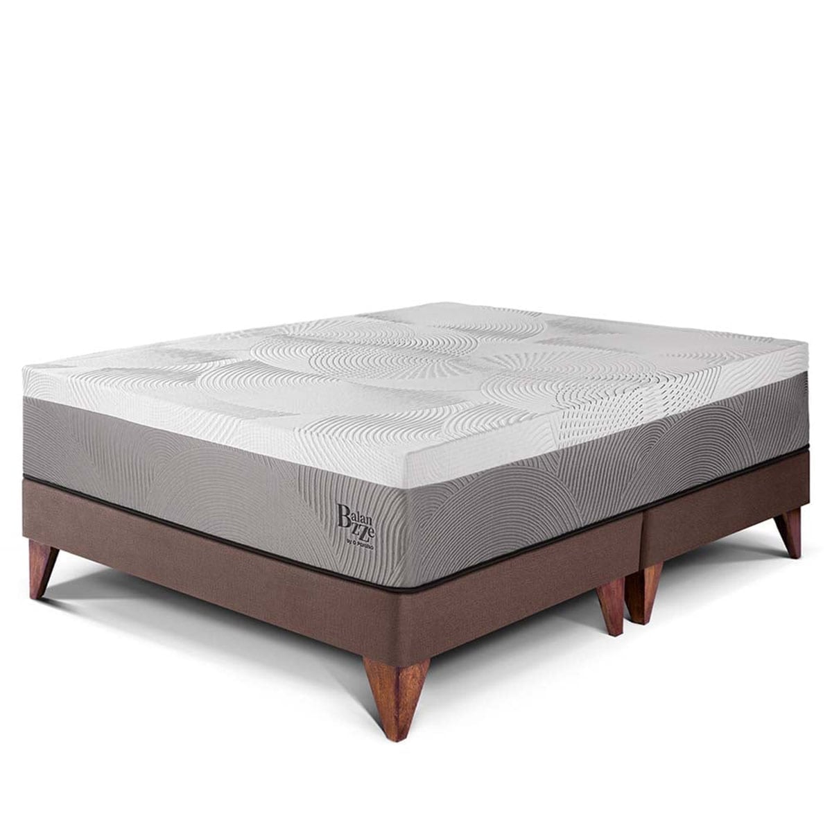 CAMA EUROPEA PARAÍSO BALANZZE BIPANEL QUEEN CHOCOLATE + 2 ALMOHADAS VISCOELÁSTICAS - 1