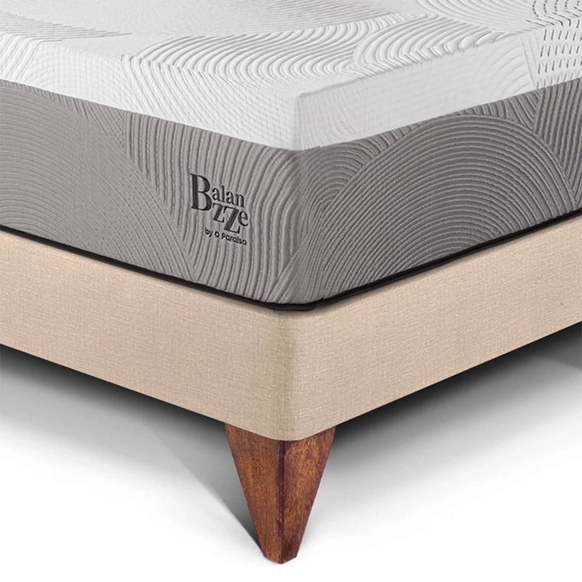 CAMA EUROPEA PARAÍSO BALANZZE BIPANEL QUEEN CHAMPAGNE + 2 ALMOHADAS VISCOELÁSTICAS - 2