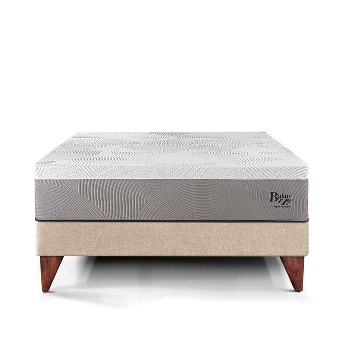 CAMA EUROPEA PARAÍSO BALANZZE BIPANEL QUEEN CHAMPAGNE + 2 ALMOHADAS VISCOELÁSTICAS - 3