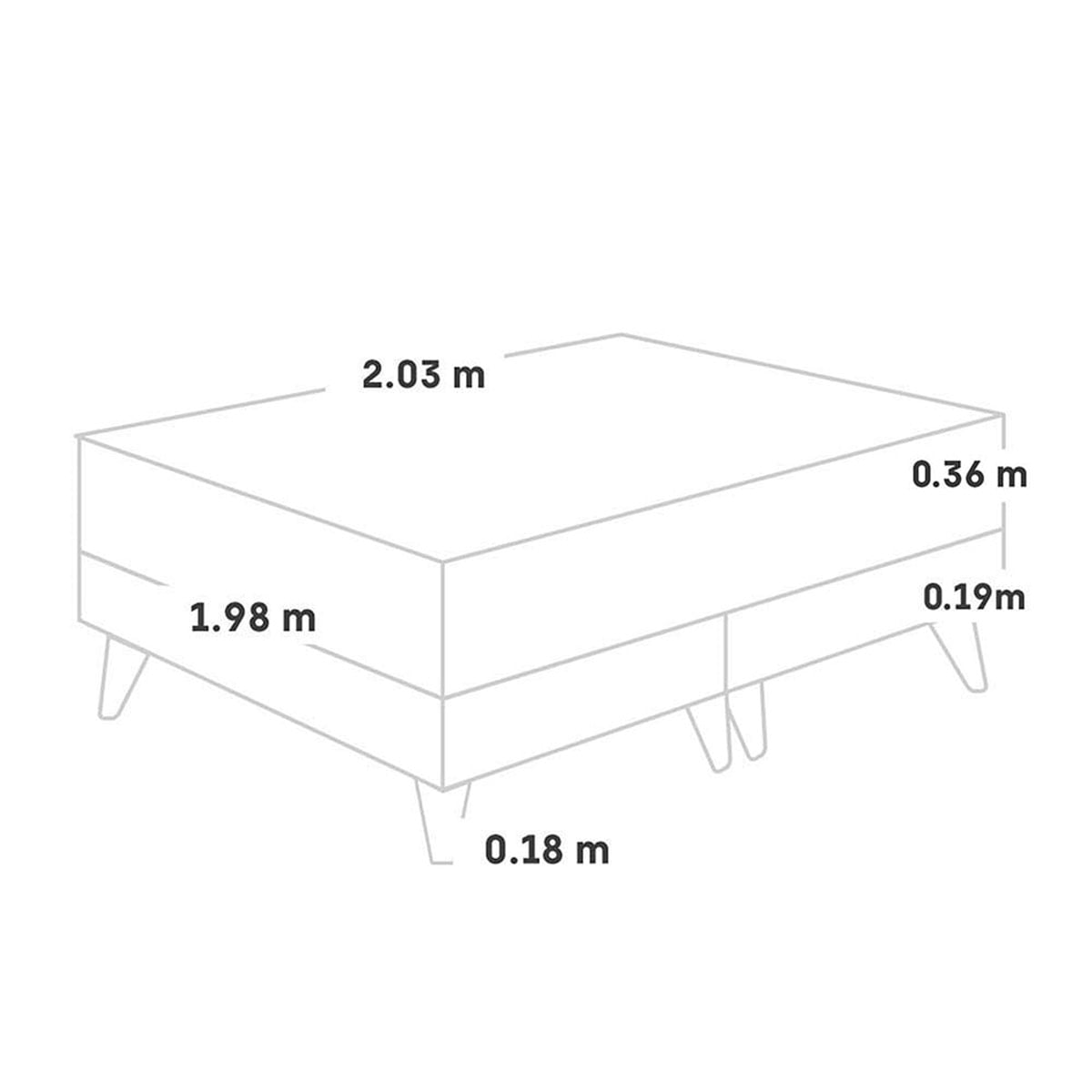 CAMA EUROPEA PARAÍSO BALANZZE BIPANEL KING CHOCOLATE + 2 ALMOHADAS VISCOELÁSTICAS - 5