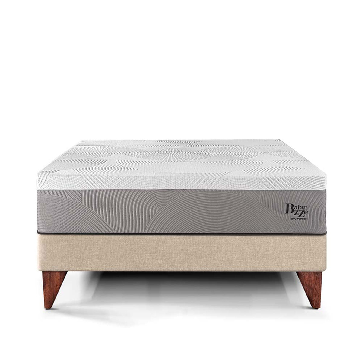 CAMA EUROPEA PARAÍSO BALANZZE BIPANEL KING CHAMPAGNE + 2 ALMOHADAS VISCOELÁSTICAS - 3