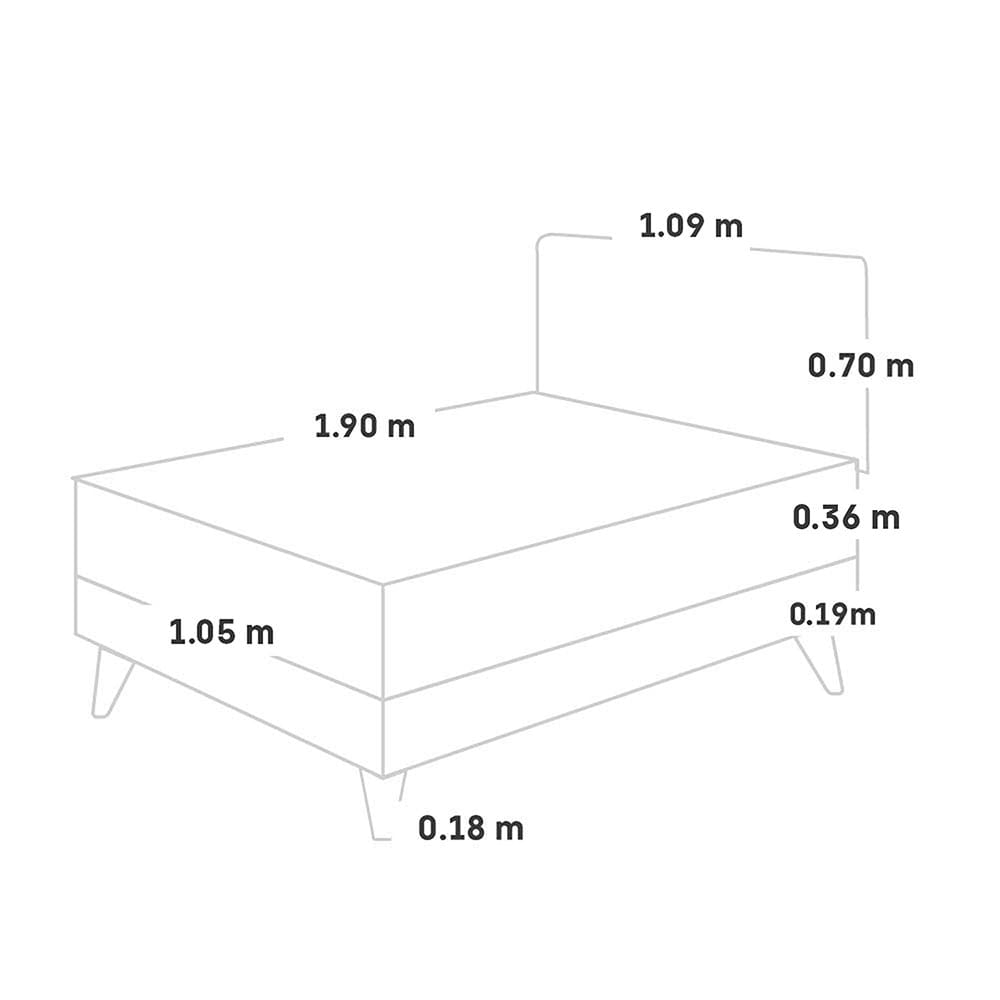 DORMITORIO EUROPEO PARAÍSO BALANZZE 1.5 PLAZAS CHOCOLATE BIPANEL + 1 ALMOHADA VISCOELÁSTICA - 5