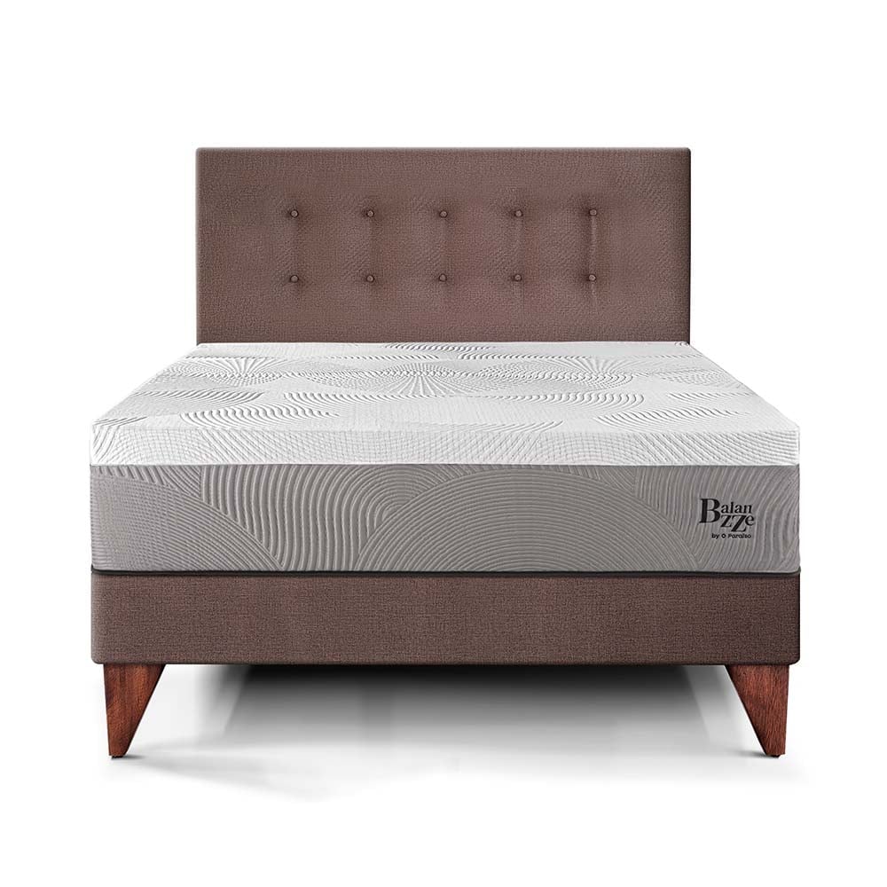 DORMITORIO EUROPEO PARAÍSO BALANZZE 2 PLAZAS CHOCOLATE BIPANEL + 2 ALMOHADAS VISCOELÁSTICAS - 3