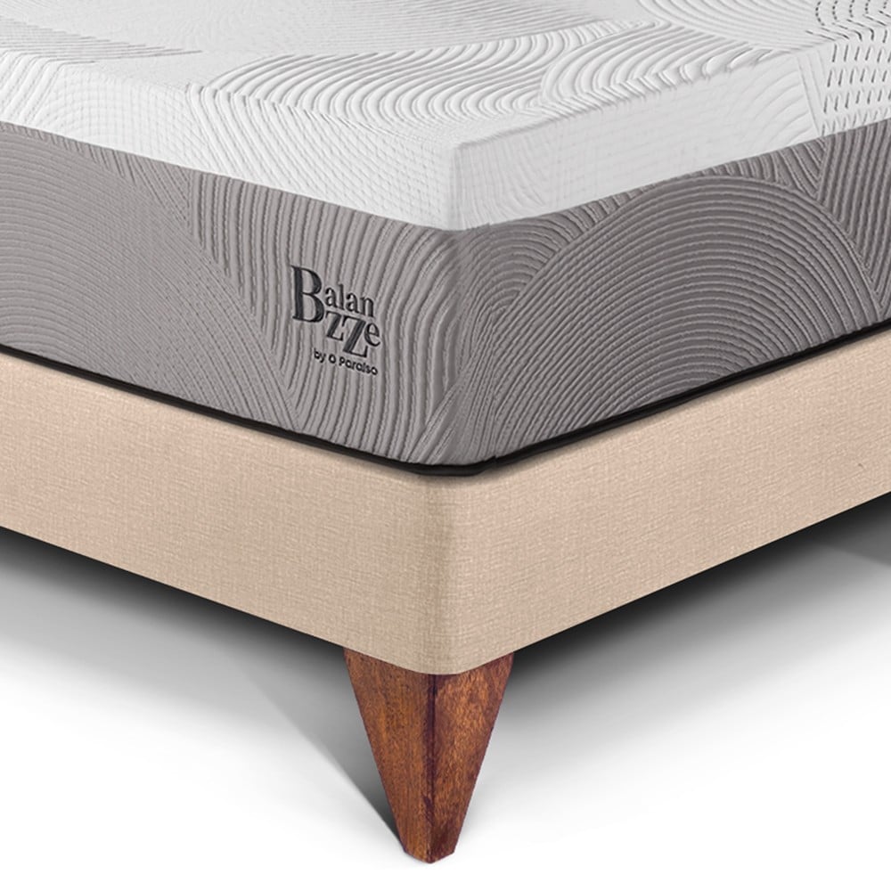 DORMITORIO EUROPEO PARAÍSO BALANZZE KING CHAMPAGNE BIPANEL + 2 ALMOHADAS VISCOELÁSTICAS - 2