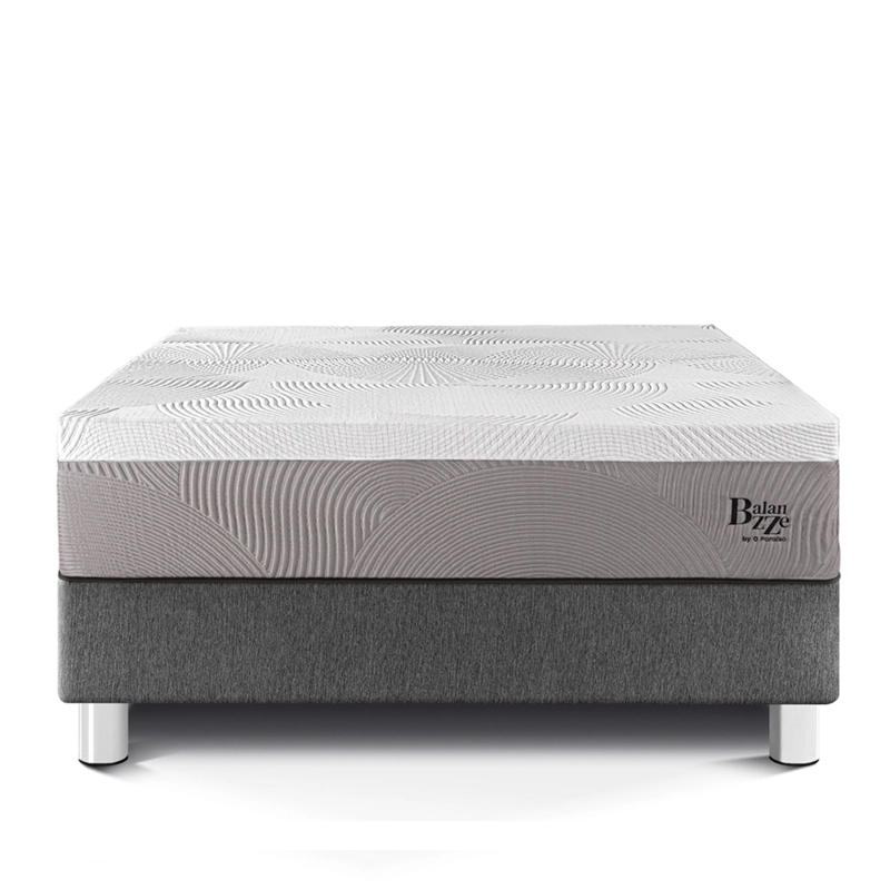 CAMA PARAÍSO BALANZZE BIPANEL 1.5 PLAZAS GRIS + 1 ALMOHADA VISCOELÁSTICA - 3