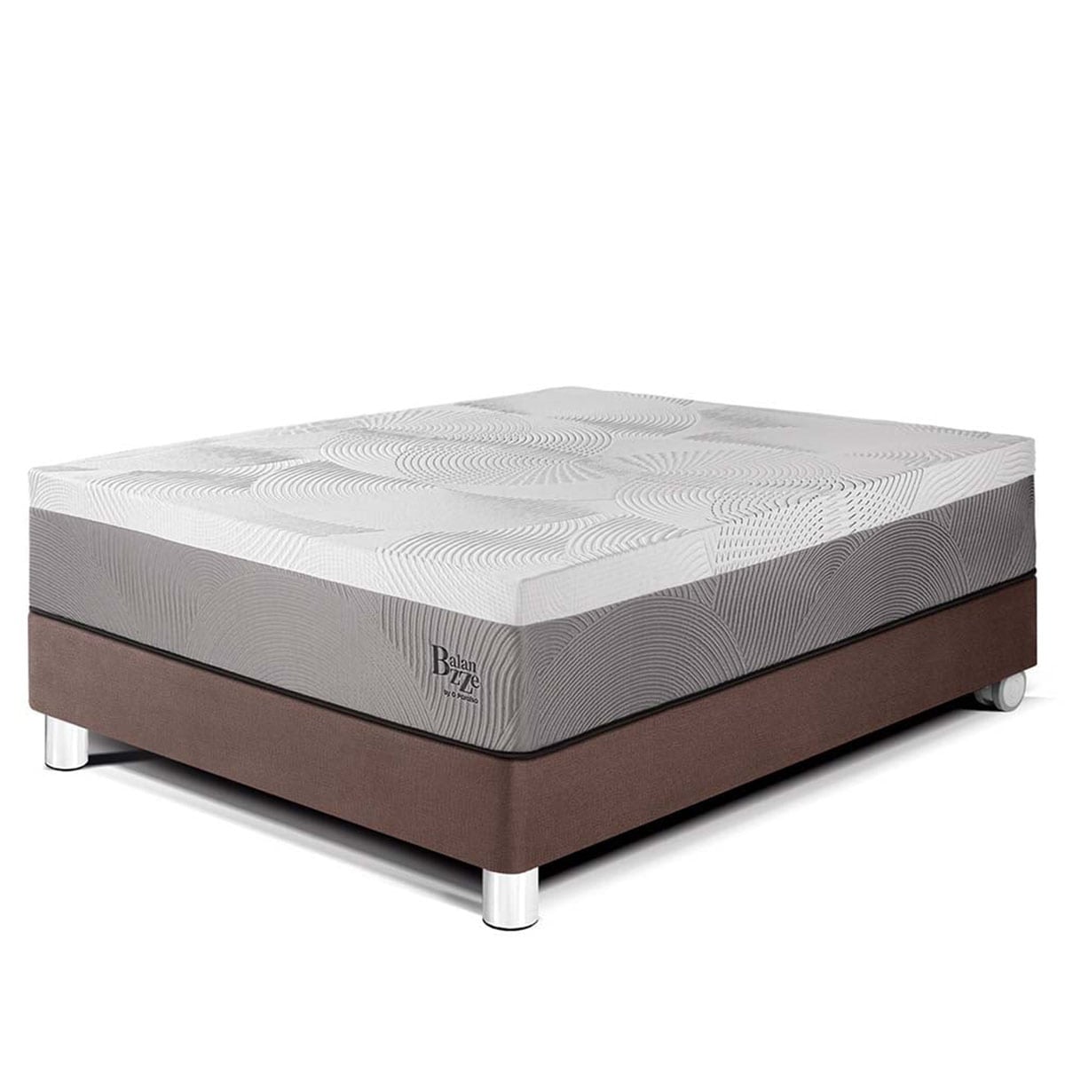 CAMA PARAÍSO BALANZZE BIPANEL 1.5 PLAZAS CHOCOLATE + 1 ALMOHADA VISCOELÁSTICA - 1