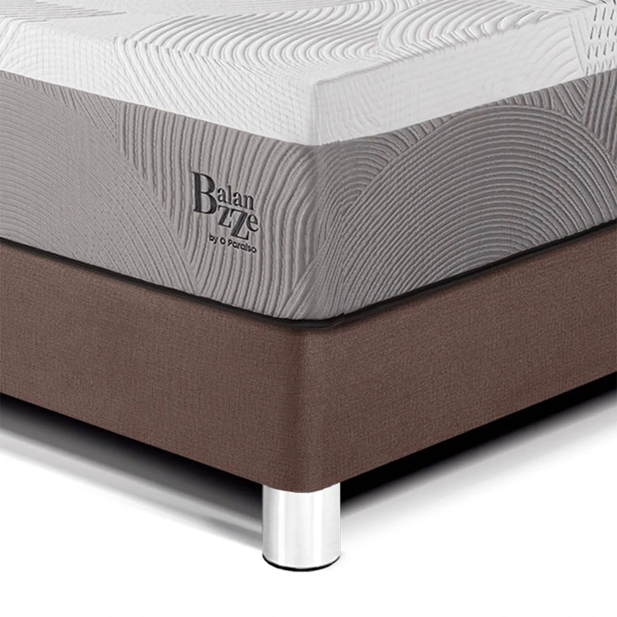 CAMA PARAÍSO BALANZZE BIPANEL QUEEN CHOCOLATE + 2 ALMOHADAS VISCOELÁSTICAS - 2