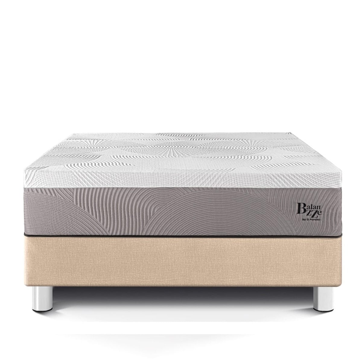 CAMA PARAÍSO BALANZZE BIPANEL QUEEN CHAMPAGNE + 2 ALMOHADAS VISCOELÁSTICAS - 3