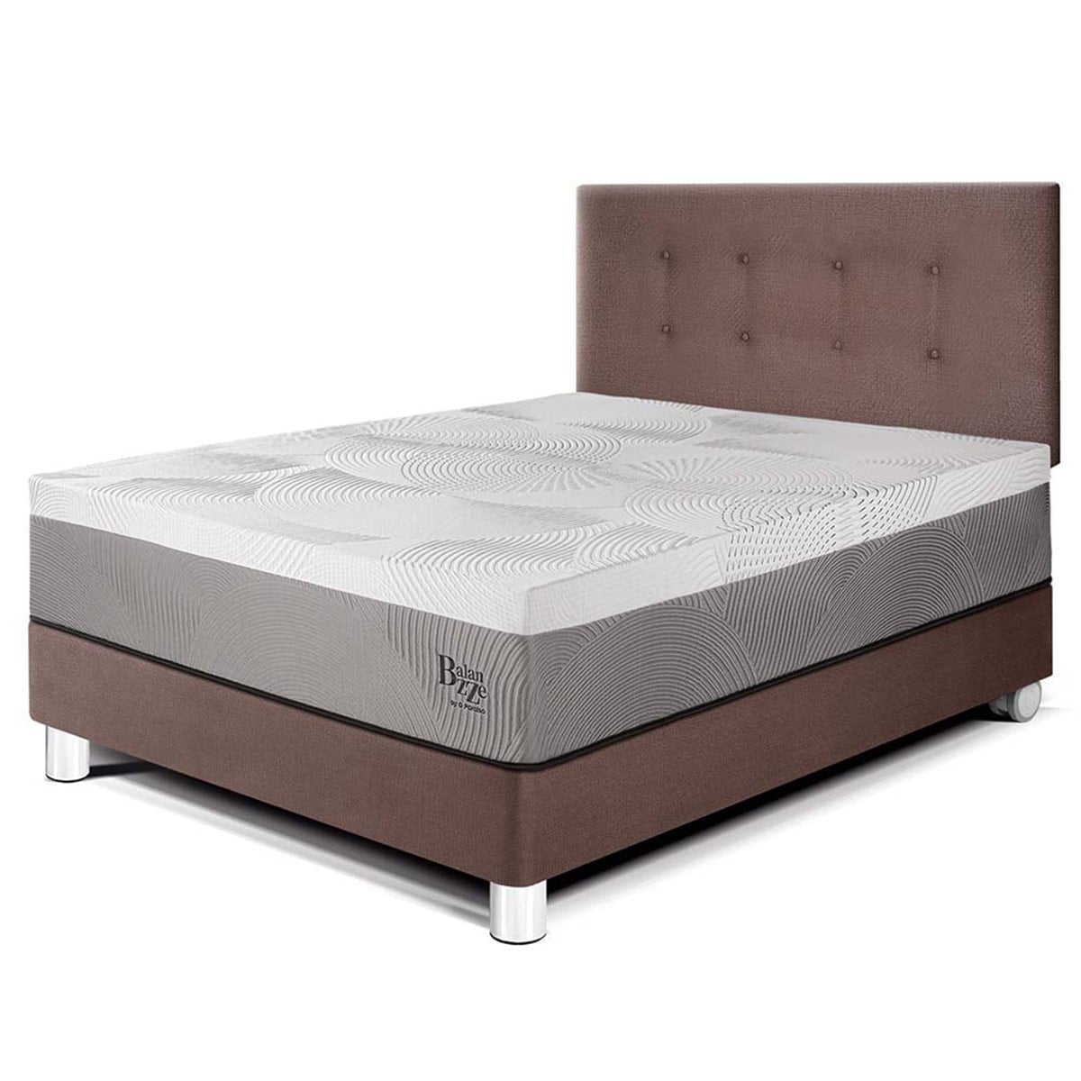 DORMITORIO PARAÍSO BALANZZE 1.5 PLAZAS CHOCOLATE BIPANEL + 1 ALMOHADA VISCOELÁSTICA - 1