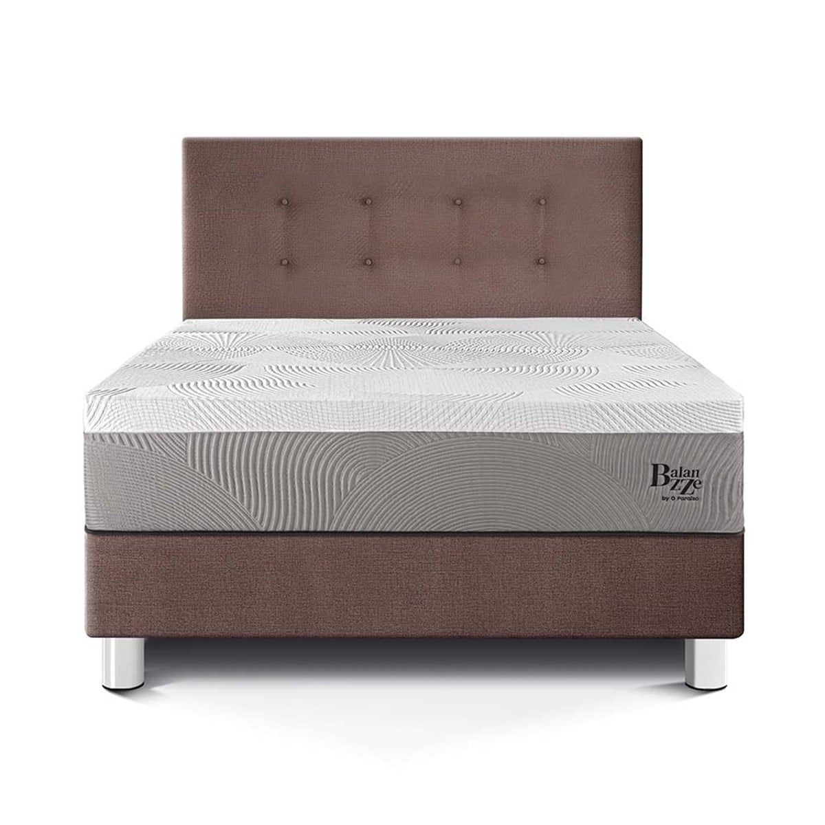 DORMITORIO PARAÍSO BALANZZE 1.5 PLAZAS CHOCOLATE BIPANEL + 1 ALMOHADA VISCOELÁSTICA - 3