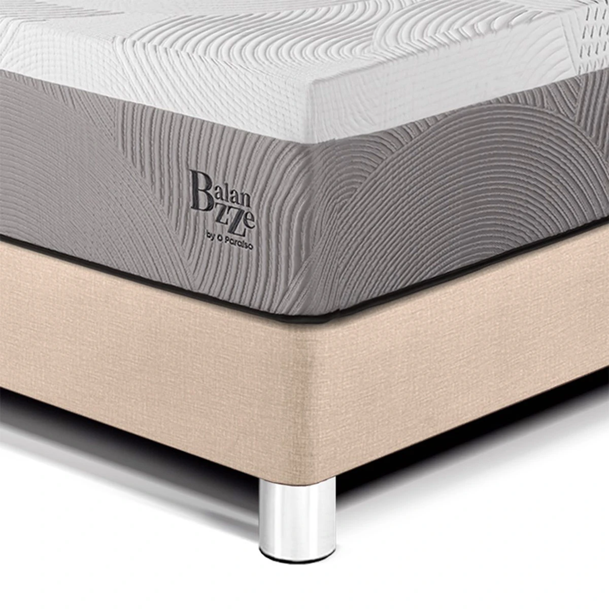 DORMITORIO PARAÍSO BALANZZE 1.5 PLAZAS CHAMPAGNE BIPANEL + 1 ALMOHADA VISCOELÁSTICA - 2