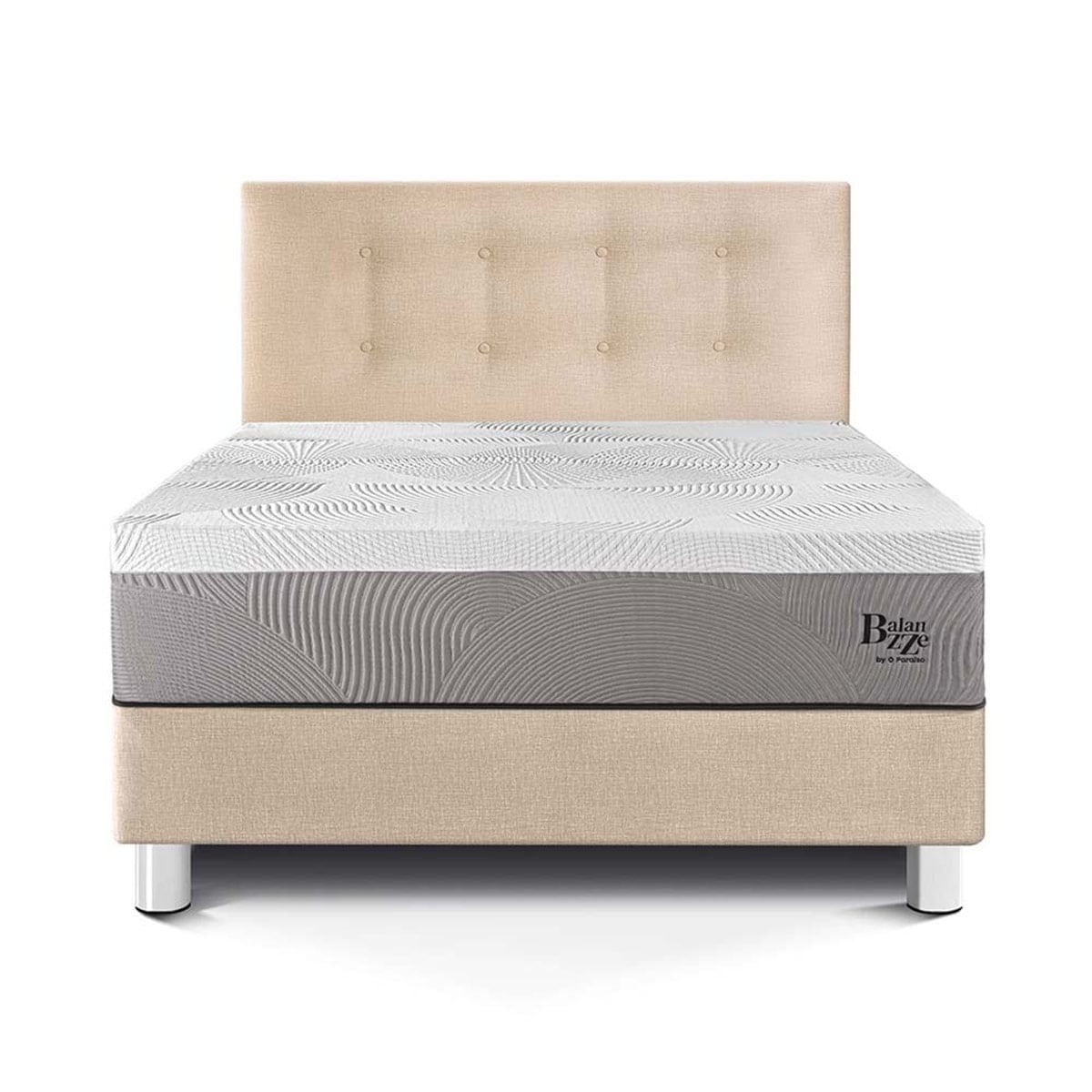 DORMITORIO PARAÍSO BALANZZE 1.5 PLAZAS CHAMPAGNE BIPANEL + 1 ALMOHADA VISCOELÁSTICA - 3