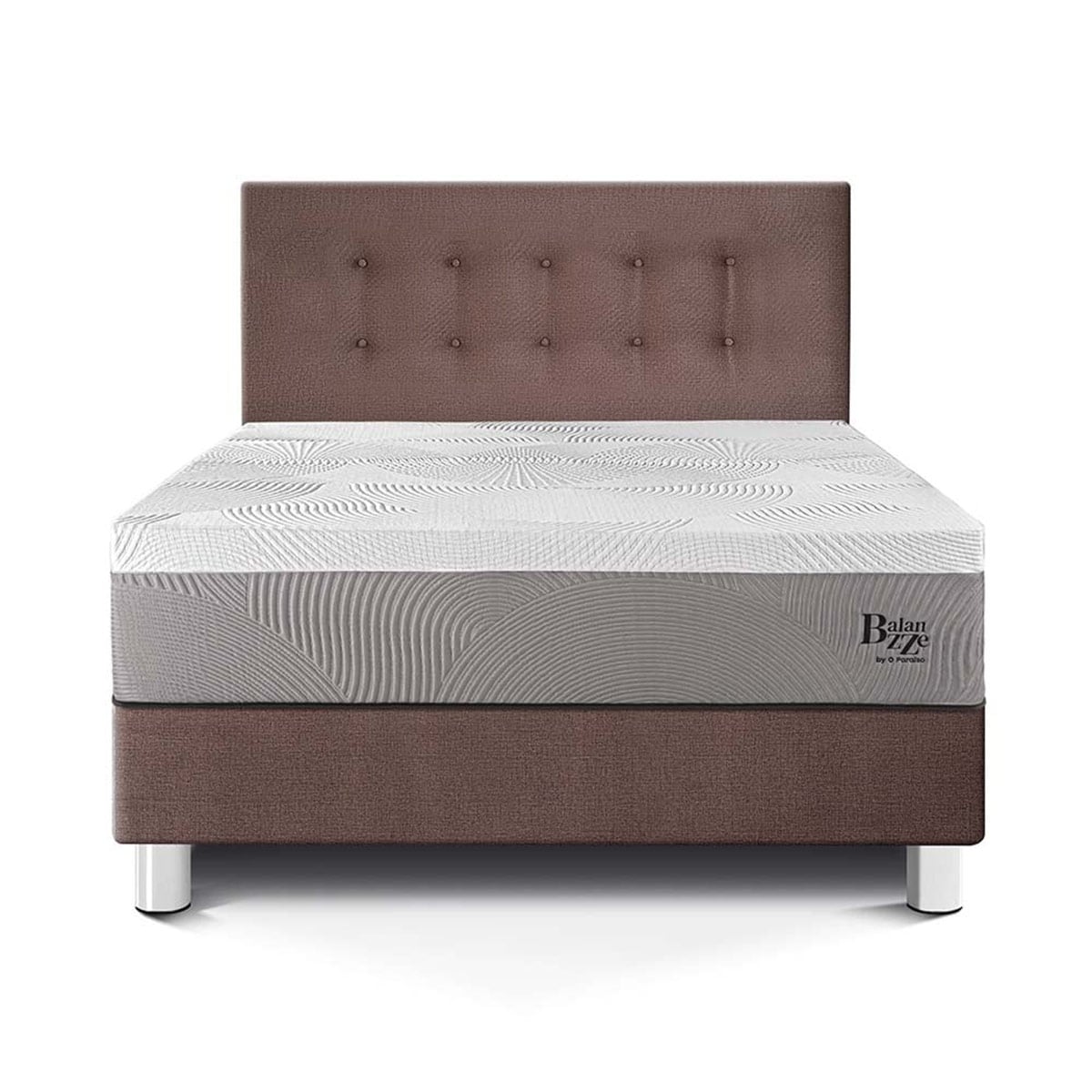 DORMITORIO PARAÍSO BALANZZE 2 PLAZAS CHOCOLATE BIPANEL + 2 ALMOHADAS VISCOELÁSTICAS - 3