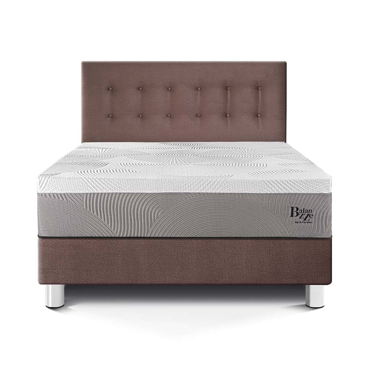 DORMITORIO PARAÍSO BALANZZE QUEEN CHOCOLATE BIPANEL + 2 ALMOHADAS VISCOELÁSTICAS - 3